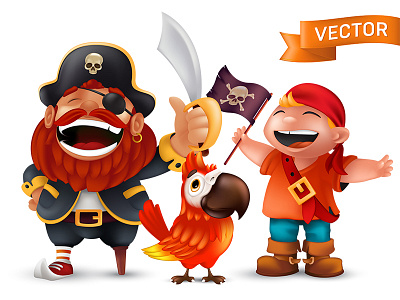 Pirates of the Caribbean vector illustration. Stay safe :D