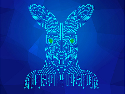 Electronics Club Logo branding character creative electronics graphic design hacker identity illustration kangaroo logo design logotype vector