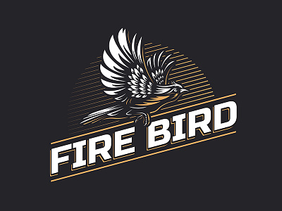 Firebird vintage logo design for the beer label