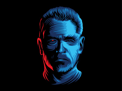 Terminator 6: Dark Fate. Vector illustration