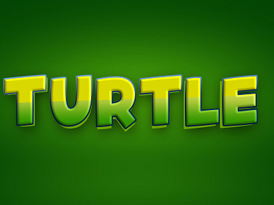 TURTLE different text grahic text green text green text layer style text text design text for logo text layer text layer of word turtle green