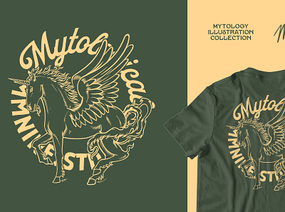 Mythology Illustration Tshirt design branding cartoon concept art design graphic design illustration logo logo vintage tshirt tshirt design vector vintage