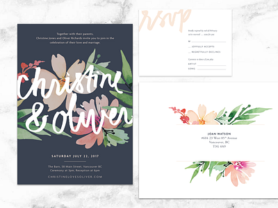 wedding invite set