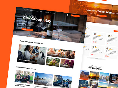 City Group Stay accommodation airbnb bed and breakfast bnb group stay testimonials ui ux web website