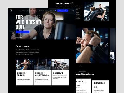 The One - Personal Training Landing page fitness gym personal training ui ux web website