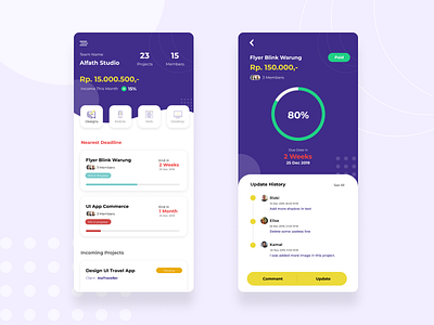 Project Management App app design design app figma ui