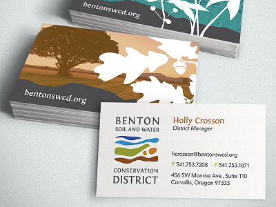 Benton Soil and Water Business Cards brand business card cards earthy identity nature oregon