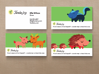 Tender Ivy Business Cards animals baby business cards cute