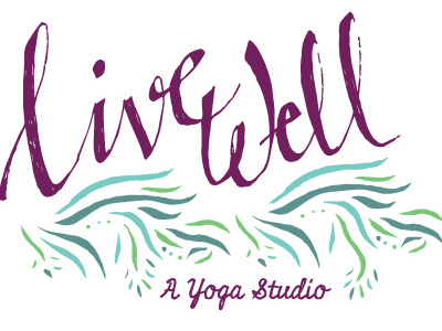 Live Well Graphic cursive feminine handwriting t shirt yoga