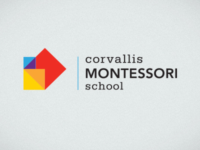 Montessori School Logo branding business card fibonacci geometry golden section logo montessori primary colors school secondary colors shapes triangle