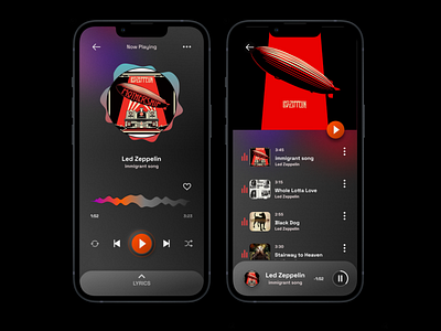 Music Player App UI design illustration ui