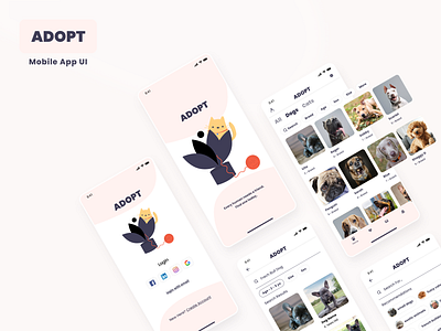 Daily UI Challenge: ADOPT Mobile App