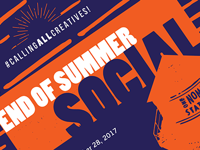 CALLING ALL CREATIVES! End of Summer Social art creative dc design event gathering industry meetup networking social tech
