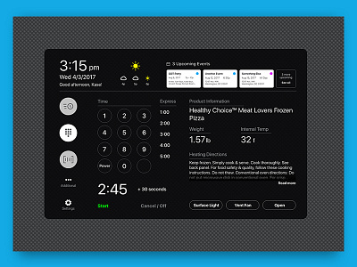 Smart Microwave Anyone?! appliance design innovation interface product design smart technology ui