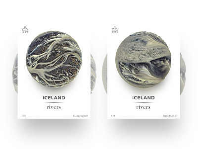 Iceland rivers - 7（Eyjafjallajökull） 3d art c4d graphical iceland scenery