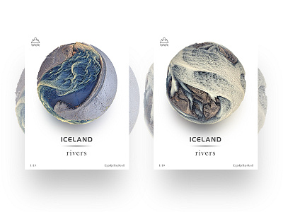 Iceland rivers - 8（Eyjafjallajökull） 3d art c4d graphical iceland scenery