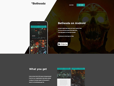 Bethesda App Landing Page