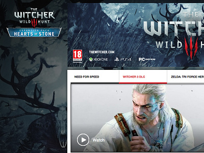 IGN Witcher 3 Takeover ign ui ux web design