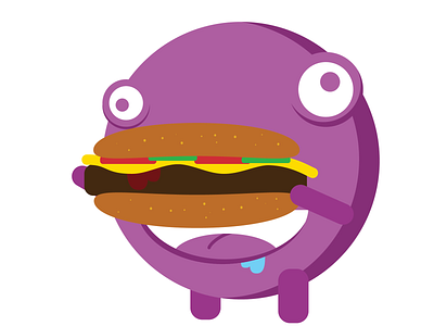 mmh Burgers burger character cheeseburger drool illustration illustrator