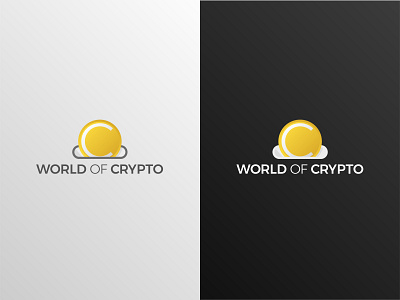 World of Crypto Logo brand brand development brand identity branding crypto cryptocurrency design flat design graphic design logo logo design logo development modern design web design