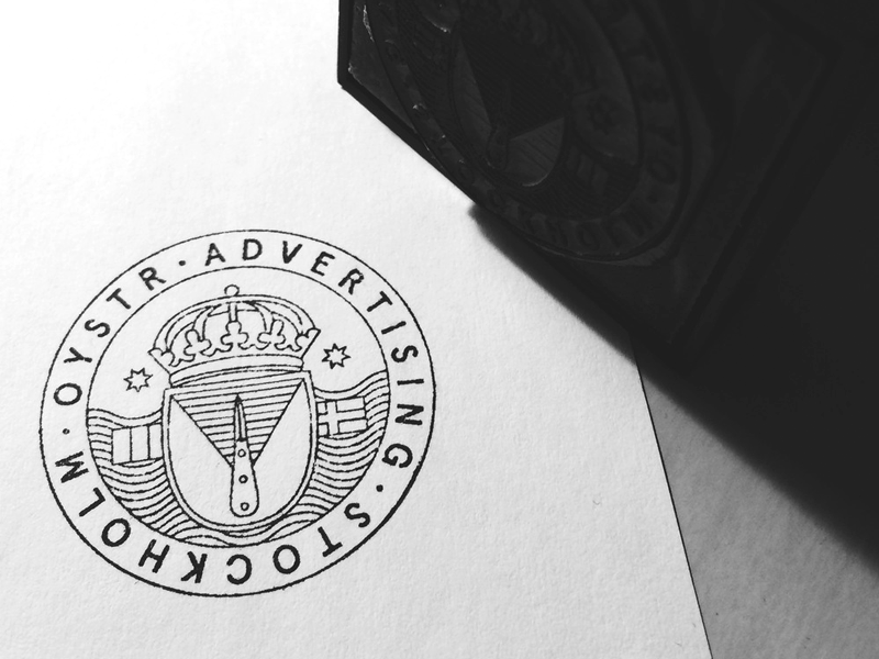 Oystr. Rubber Stamp rubber stamp advertising stockholm sweden rubberstamp