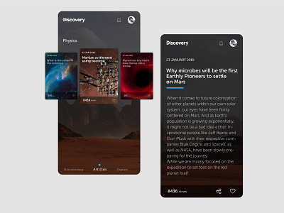 discovery app app app design appscreen information app ui