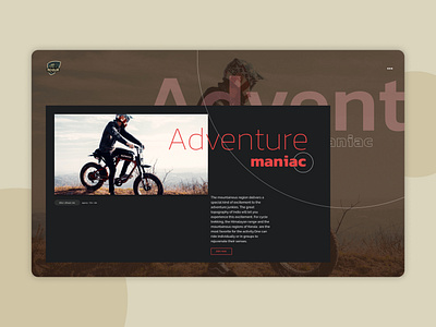 Adventure maniac adventure graphicdesign illustration layout sports travel typogaphy ui uidesign ux website website concept website design websiteui