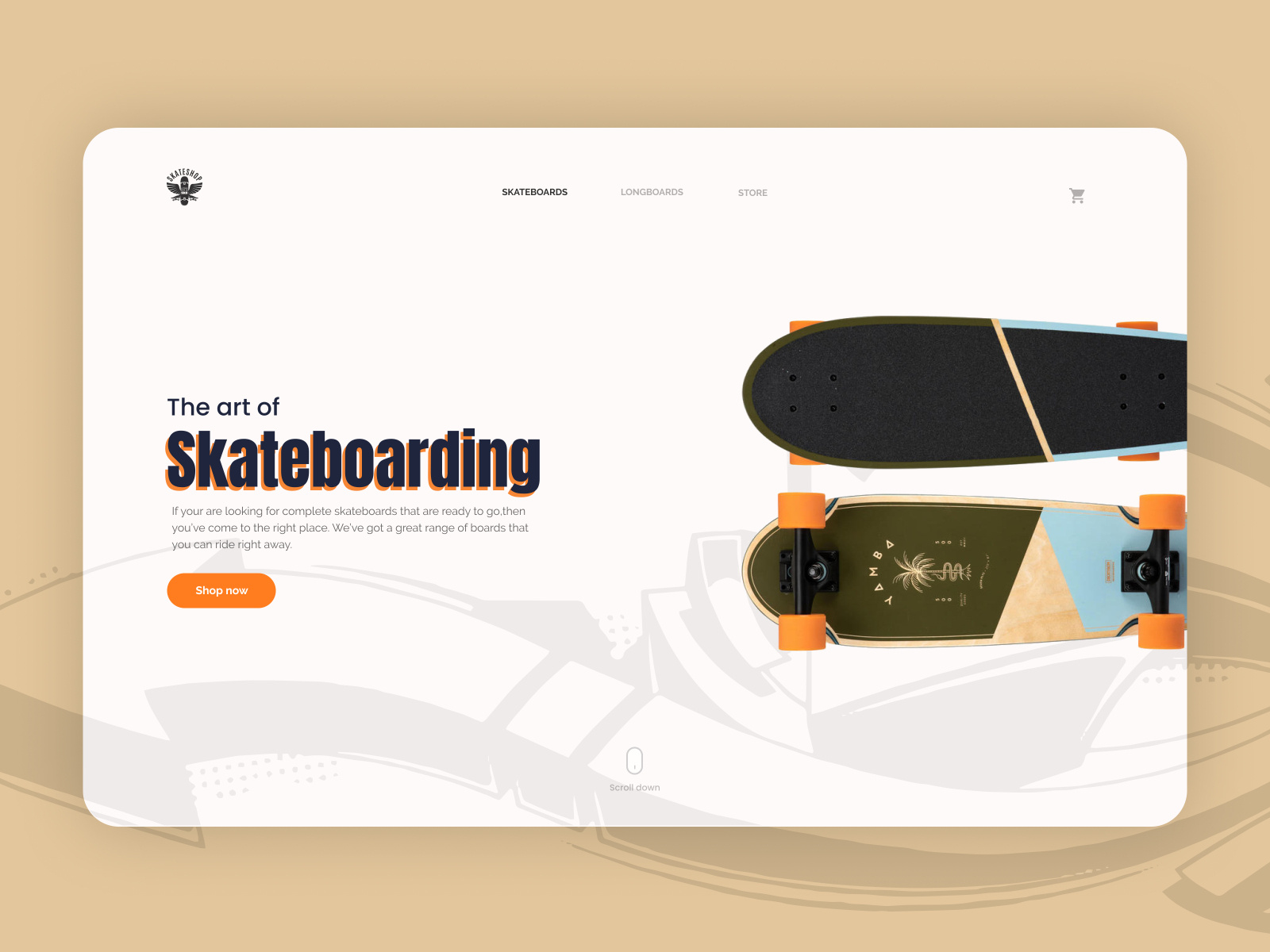 skateboard online store by Rinoy on Dribbble