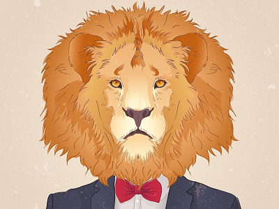 Illustration of a lion animal business design illustration lion printforfashion suit vecor vector illustration