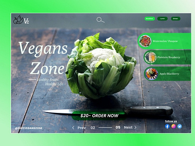 Vegans Zone ui