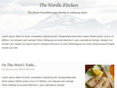 Restaurant Brochure Site (WiP) background cuisine feature food header restaurant subtle