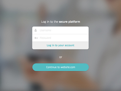 'Log in or continue' button call to action form log in