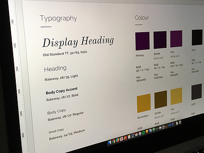Website Styleguide brand colour sketch styleguide styles typography wip