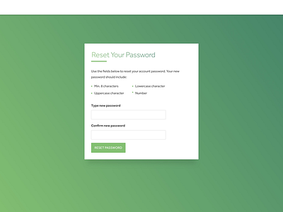 Password Form forms grids typescale wip