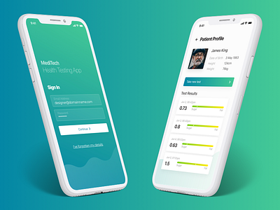 Health App UI adobe xd clean iphone profile sign in ui user