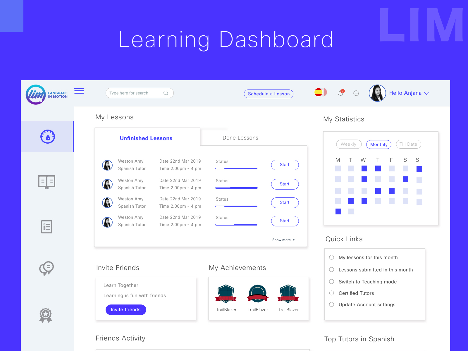 Dribbble - learning_dashboard.jpg by Anjana