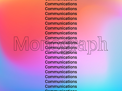 Monograph Communications Typography Exploration brutalism color colour design logo logodesign minimal outline