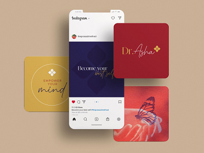 Dr. Asha Branding branding coach coaching design graphic design instagram logo social media template