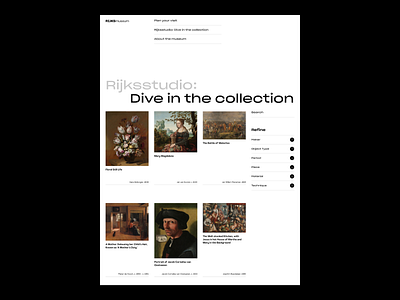 RIJKSmuseum Collection Page