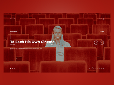 WatchMe colors landing movies photography red ui ux web