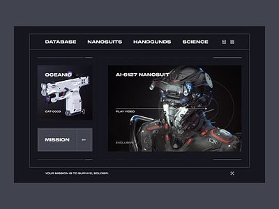 cp77 cyber landing nano robots ui ux web webdesign