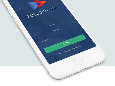 Follow App Login Screen app design ios login mobile ux