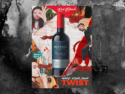 Trivento Red Blend - Asia advertising asia collage concept design people poster wine winery