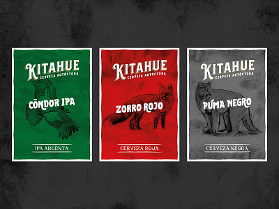 Kitahue Posters animal beer branding brewery craft beer design illustration poster