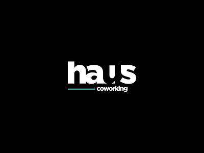 Haus Coworking black coworking identity logo negative
