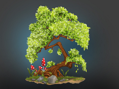 Tree environment art game art illustration photoshop tree