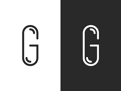 Gallenus (G + Pill) Logo Design black white brand branding g icon identity letter logo logo design logomark logotype mark monogram negative negative space pharmaceutical pharmacy pill symbol vector