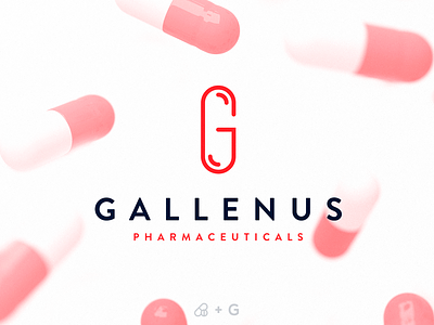 Gallenus | Logotype brand branding creative drugs identity letter letter g logo logo design logotype mark medicines pharma pharmaceuticals pharmacy pill portugal red smart logo wordmark