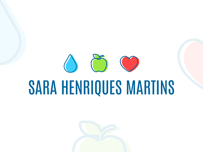 Sara Henriques Martins | Logotype apple brand branding creative heart icons identity logo logo design logodesign logos logosai logotype mark nutrition nutritionist portfolio portugal water