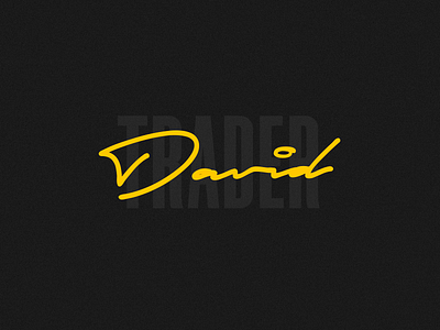 David Trader | Logotype branding creative forex identity designer logo logo design logo design concept logo mark logotype signature smart logo trader typography